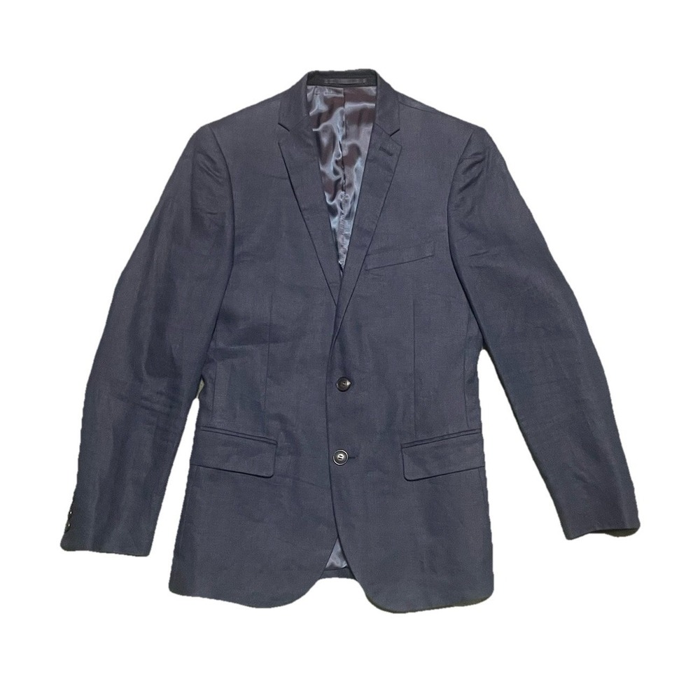 Jack London 100%‎ Linen Navy Blazer Size XS Summer Wedding Office Library Preppy
